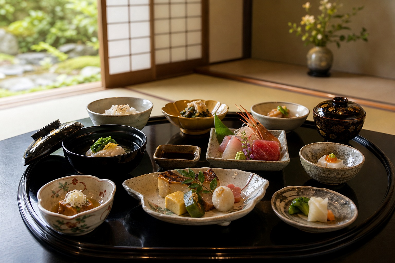 料庵のお昼の会席